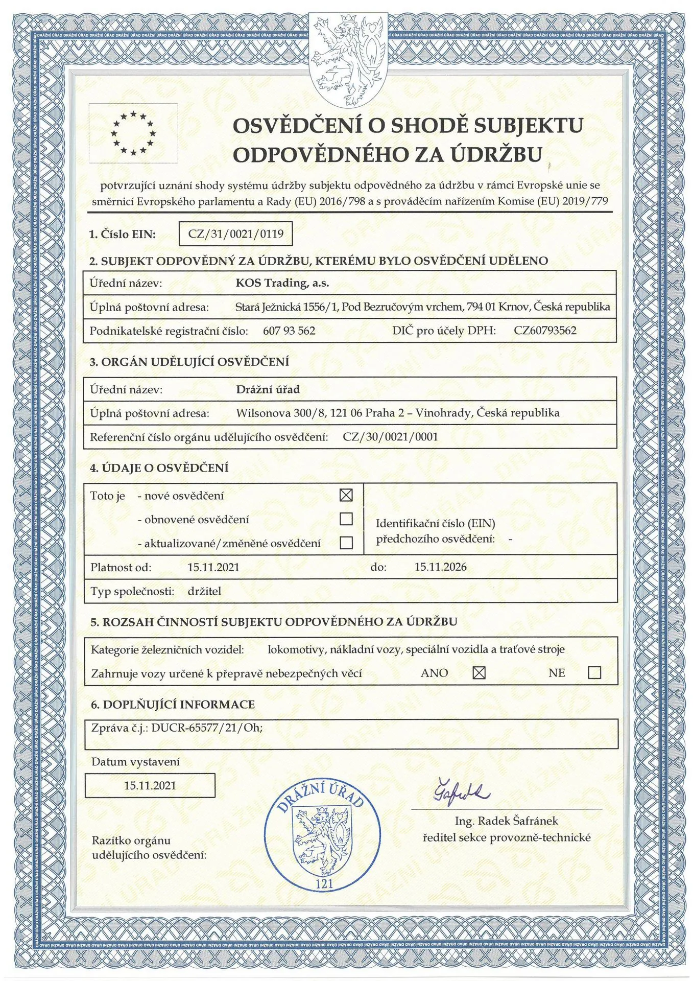 Osvědčení ECM
